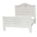 White Ranch queen bed with classic design from Athens Woodcrafters.