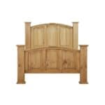Natural wood mansion bedroom headboard for elegant bedroom decor.